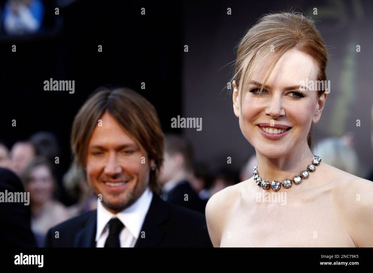 Actress Nicole Kidman, right, and husband Keith Urban arrive before the