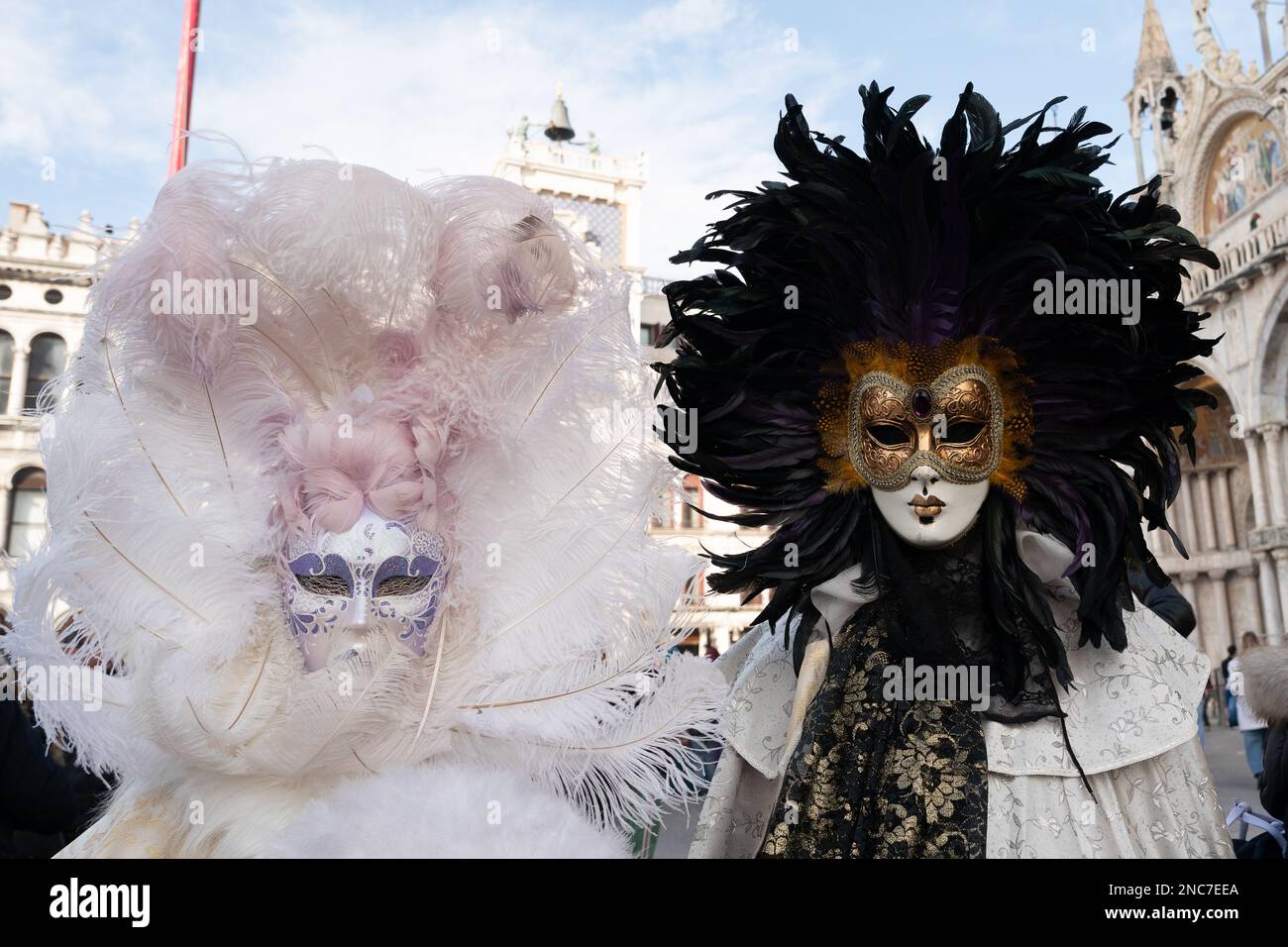 Masked revellers gather to celebrate Venice carnival in Venice, Italy ...