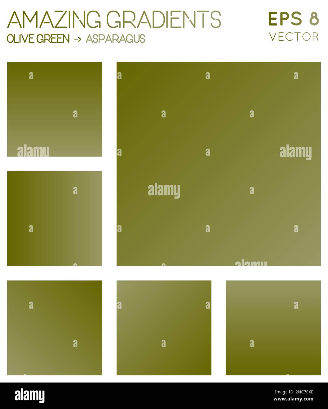 Colorful gradients in olive green, asparagus color tones. Actual