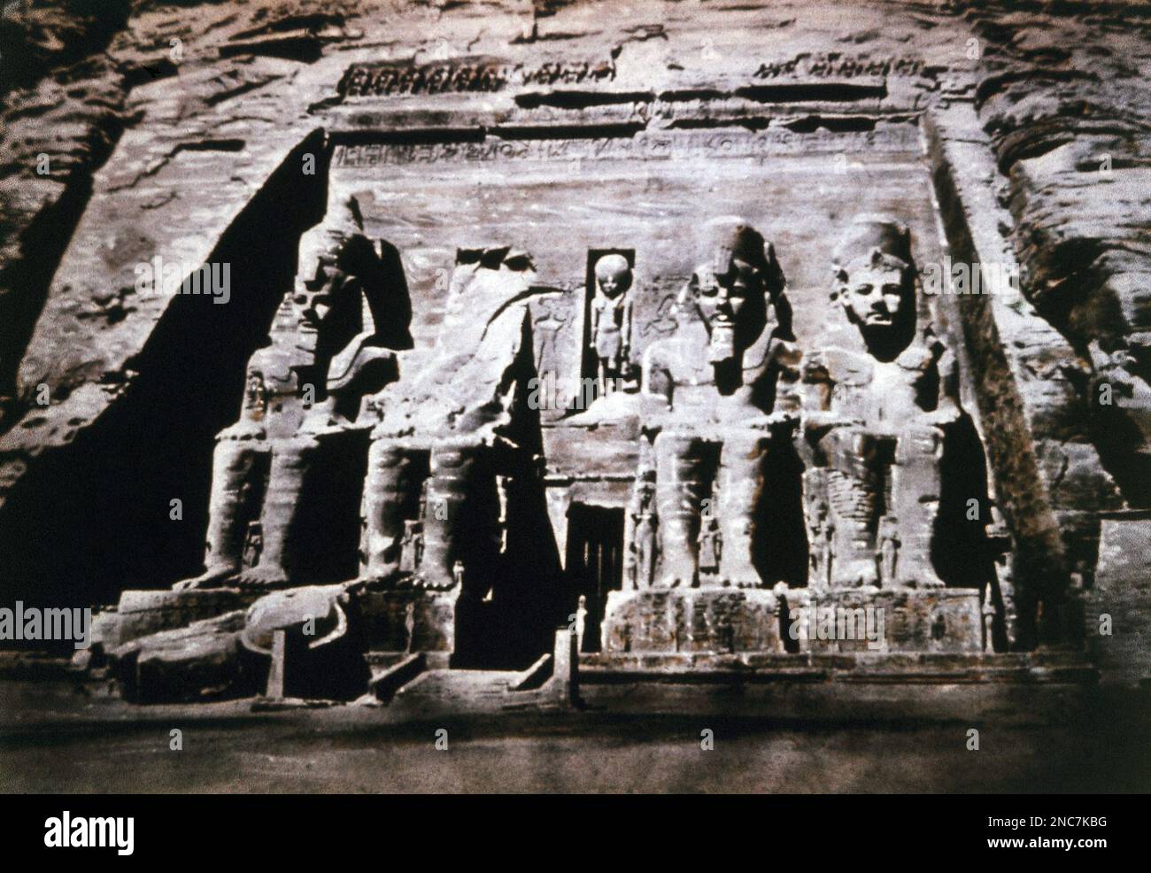 Statues at Rock Temple of Ramses II in Abu Simbel, Egypt in 1962. (AP ...