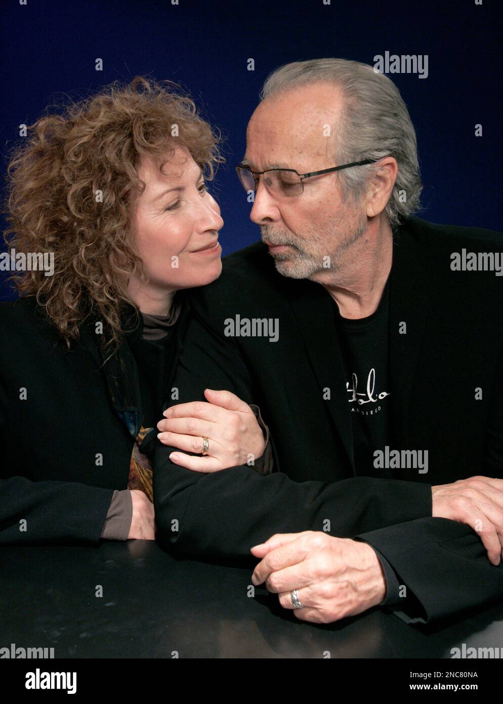 Recording artist Herb Alpert and his wife singer Lani Hall pose for a