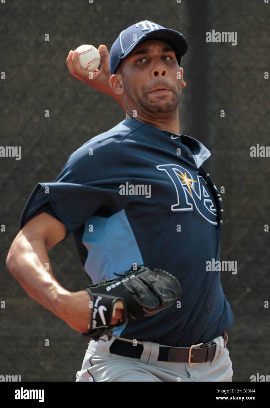 Tampa Bay Rays pitcher David Price throws during the first full squad ...