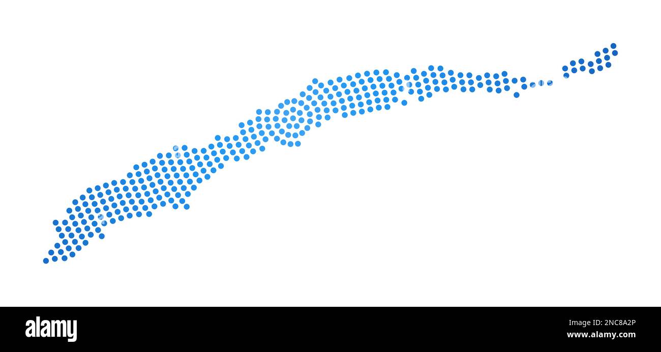 Roatan dotted map. Digital style shape of Roatan. Tech icon of the ...