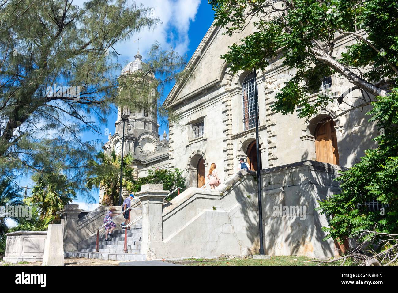 Saint John's Cathedral, Church Street, St John’s, Antigua, Antigua and Barbuda, Lesser Antilles, Caribbean Stock Photo