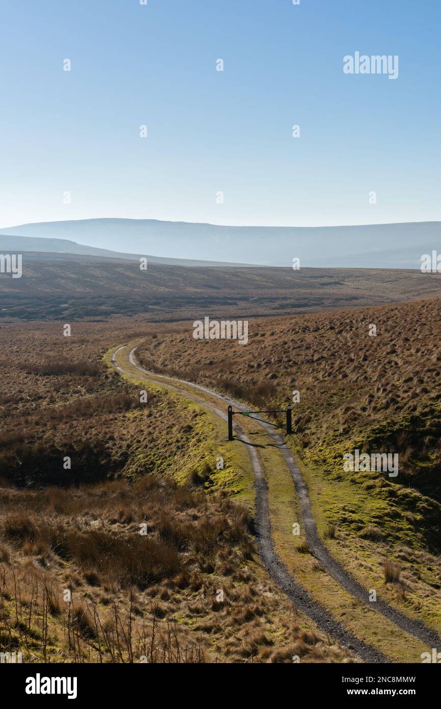 View of North Pennine Moors from Upper Teesdale, County Durham Stock Photo