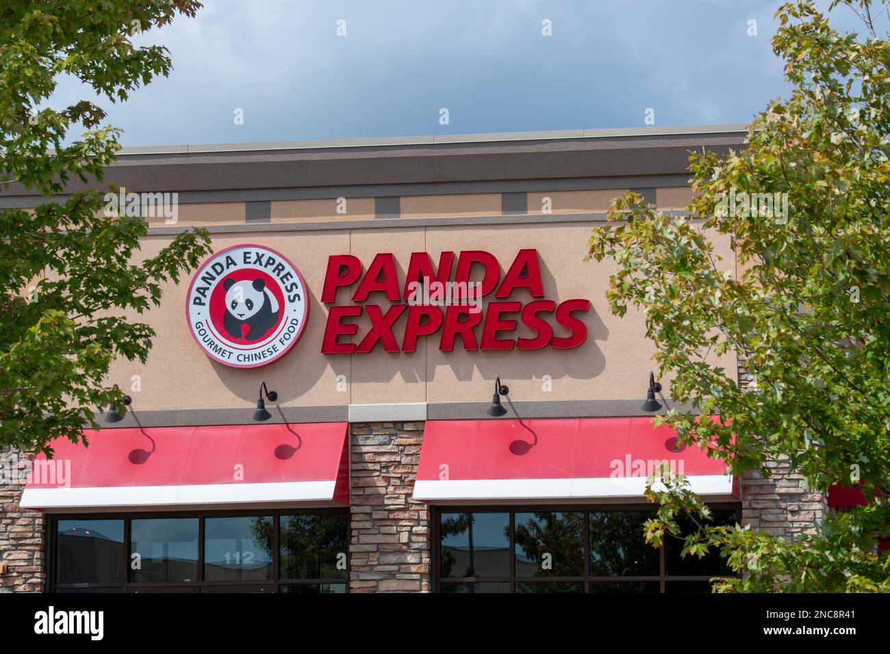 West St. Paul, Minnesota. Fast food Panda Express featuring gourmet American Chinese cuisine. Stock Photo