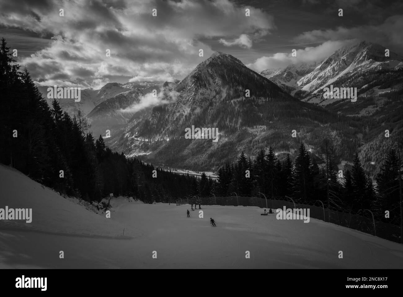the snow covered mountains of the austrian alps in winter 2023 Stock ...