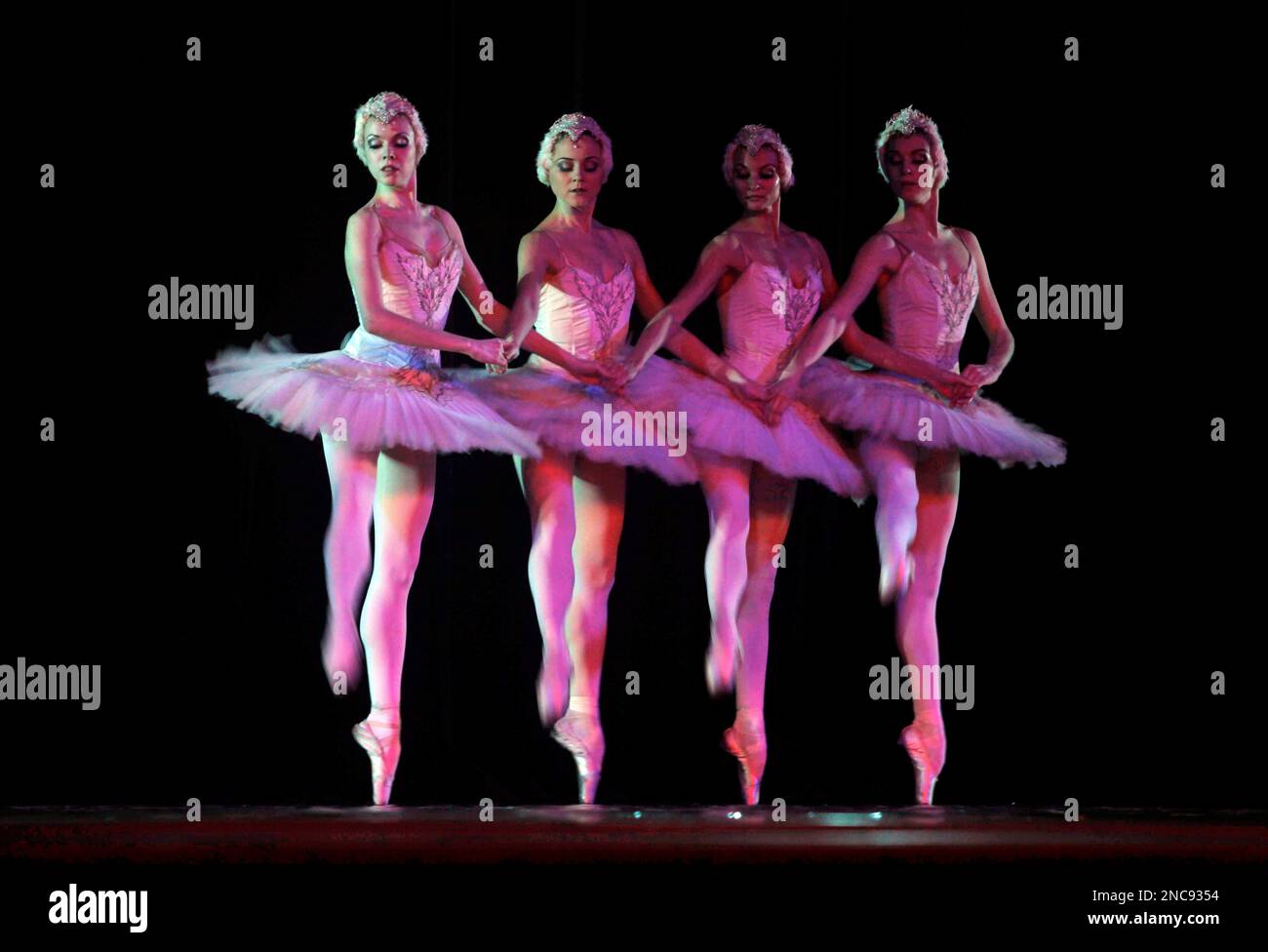 Dancers of the Grand Moscow Classical ballet perform at an international  dance festival in Hyderabad, India, Wednesday, Feb. 16, 2011. (AP  Photo/Mahesh Kumar A Stock Photo - Alamy