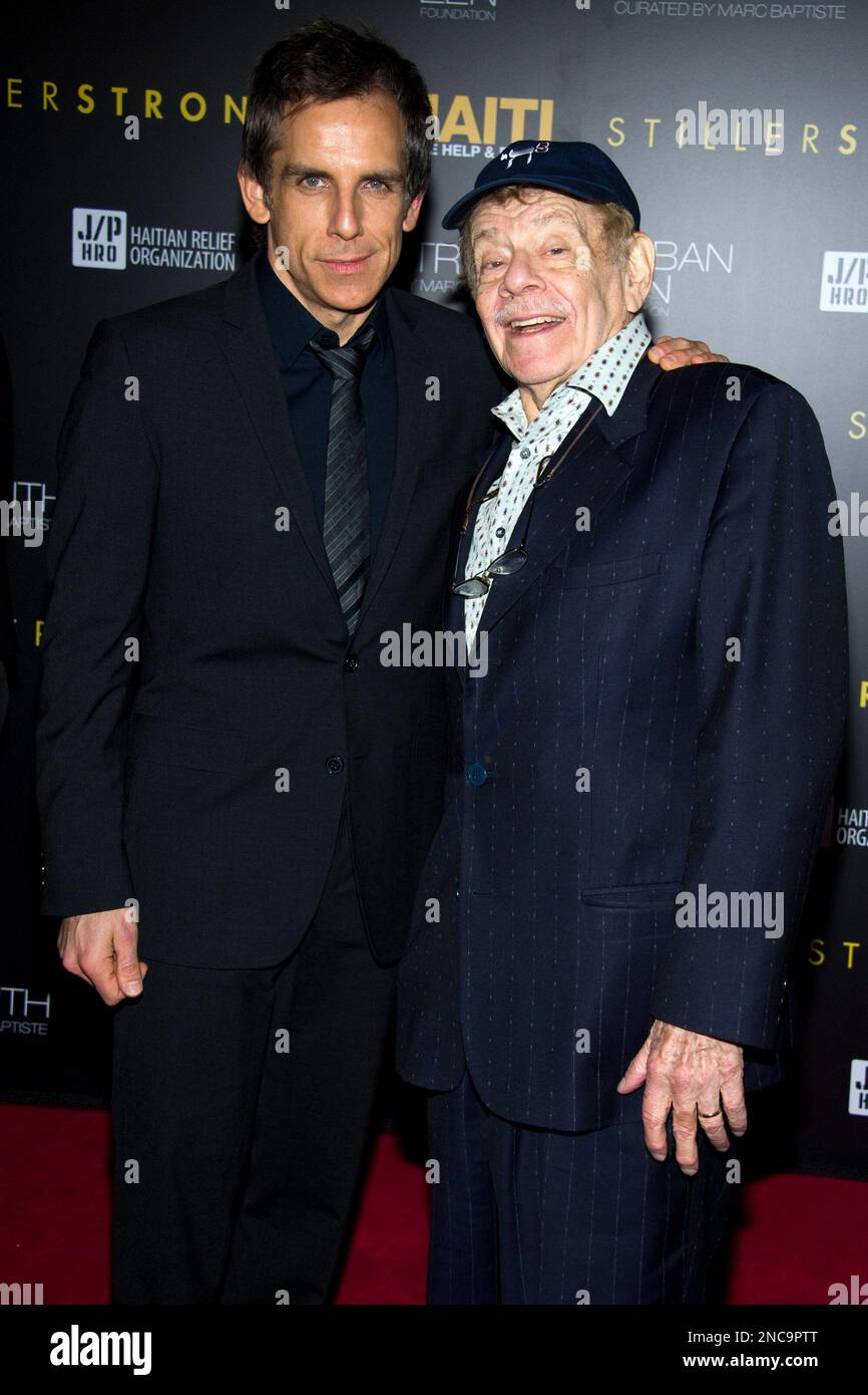 Ben Stiller, left, and his father Jerry Stiller arrive at the Help