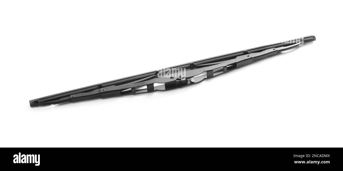 One car windshield wiper isolated on white Stock Photo Alamy