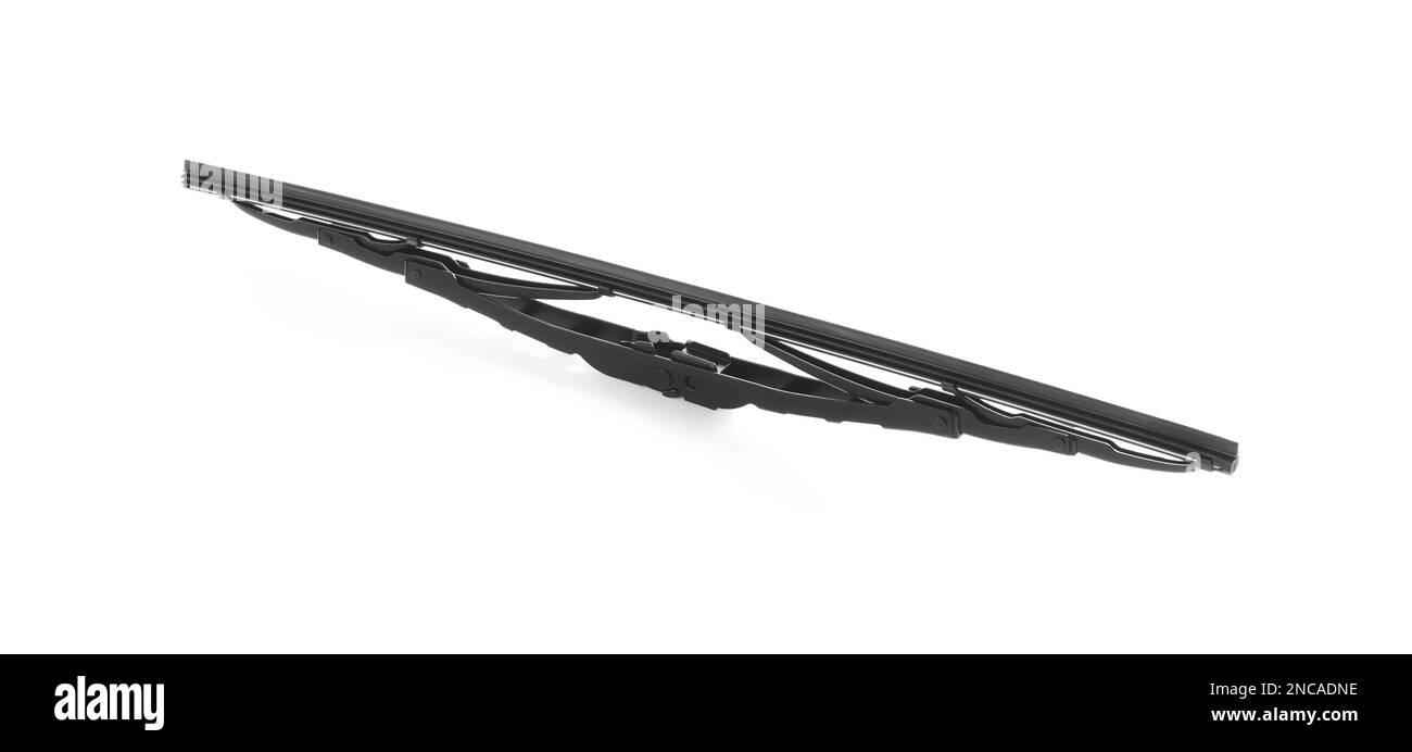 One car windshield wiper isolated on white Stock Photo Alamy