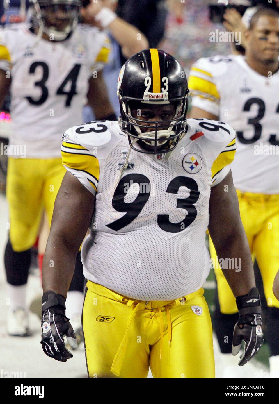 Pittsburgh Steelers' Nick Eason (93) walks off the field after the