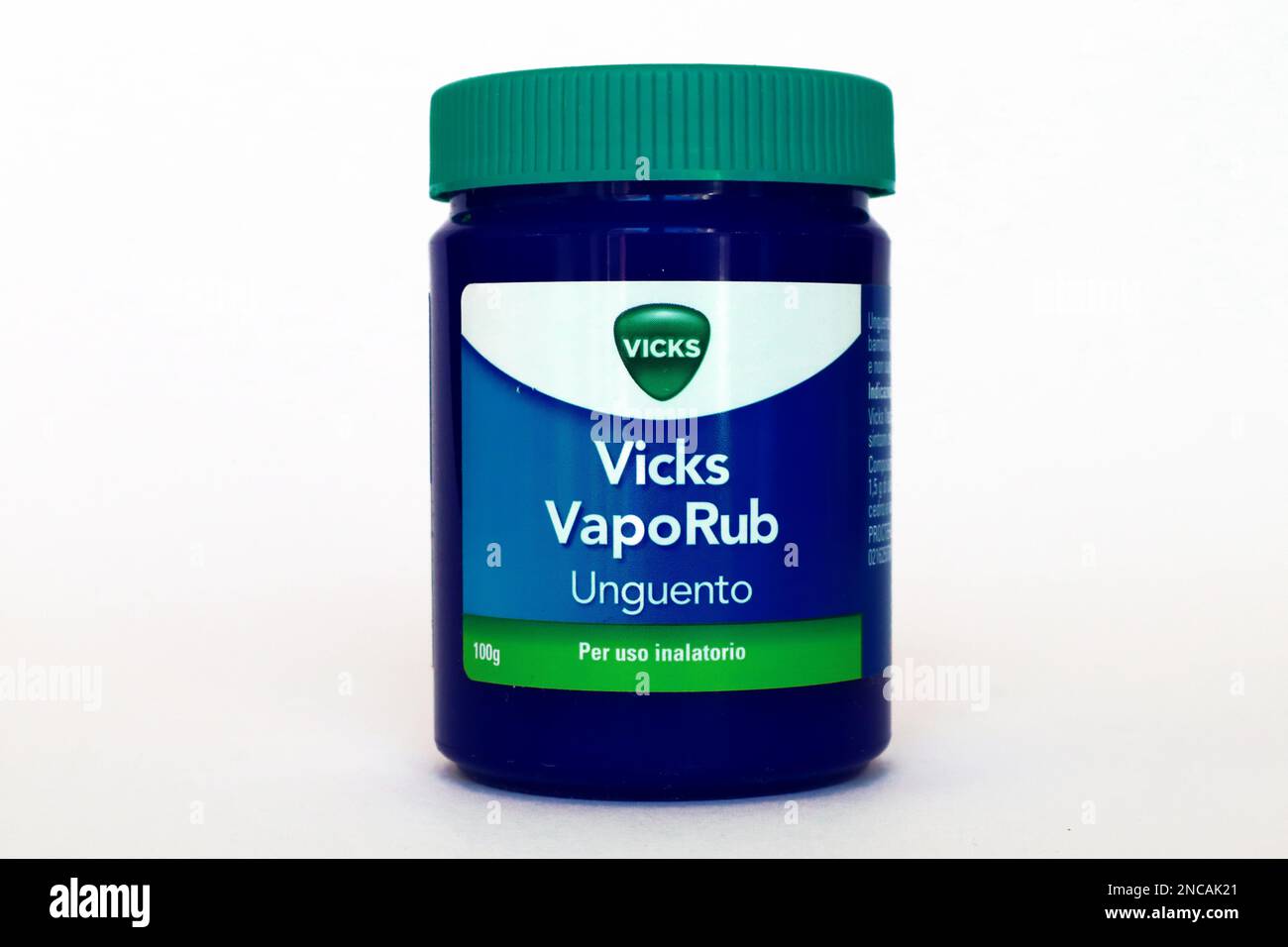 Vicks VapoRub ointment. Vicks VapoRub is a topical cough medicine with medicated vapors Stock Photo