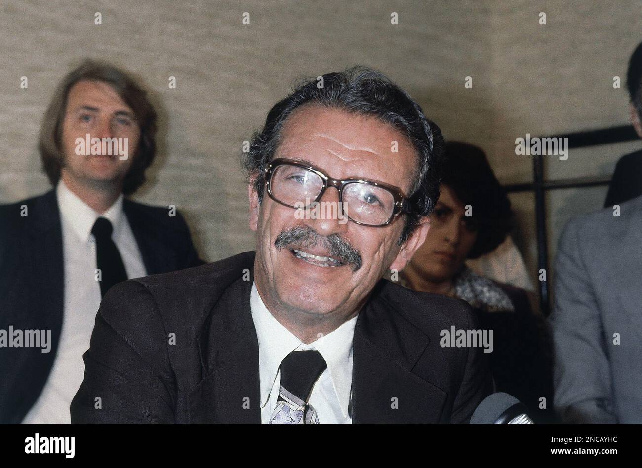 Shapour Bakhtiar, the Prime Minister of Iran shown on July 31, 1979. (AP Photo) Stock Photo
