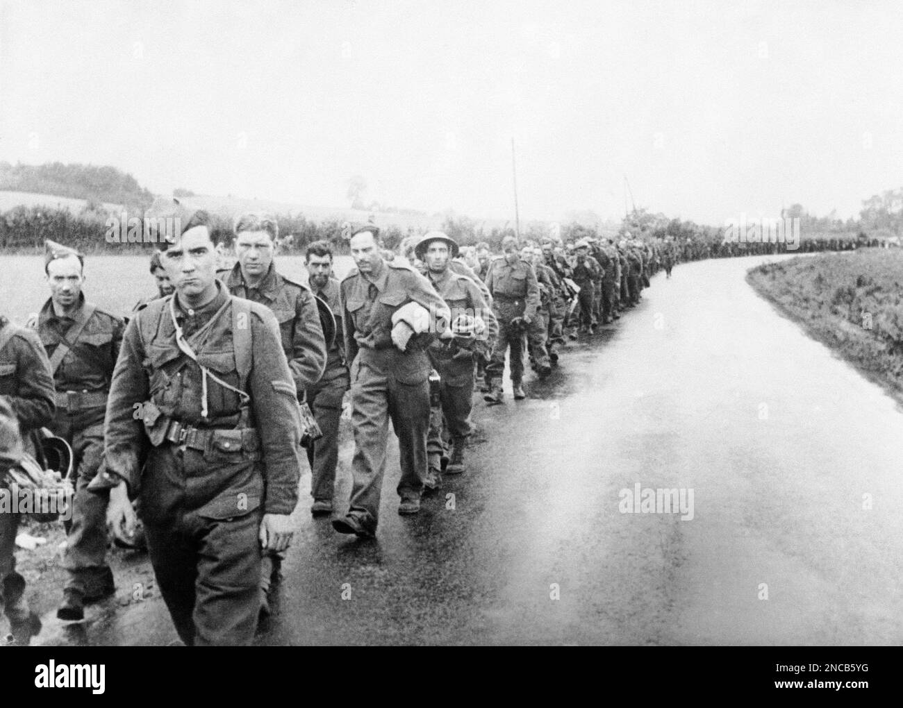 British prisoners of war near Aire Sur La Lys in the vicinity of Calais ...