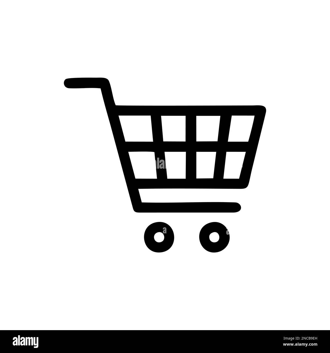 SHOPPING CART PICTOGRAM IN BLACK COLOR, ELECTRONIC PURCHASES Stock Vector