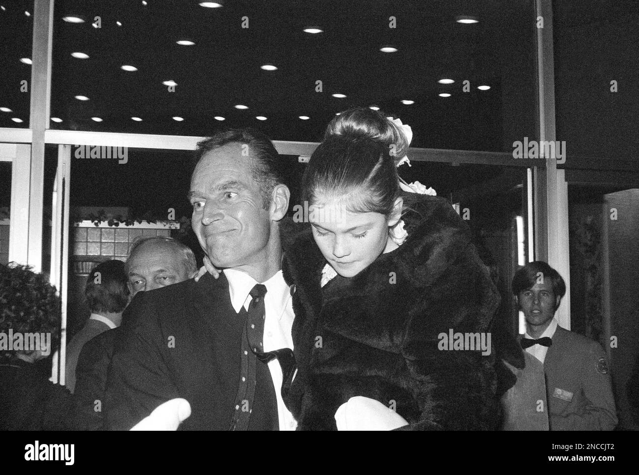 Actor Charlton Heston and daughter Holly arrive for showing of film My ...