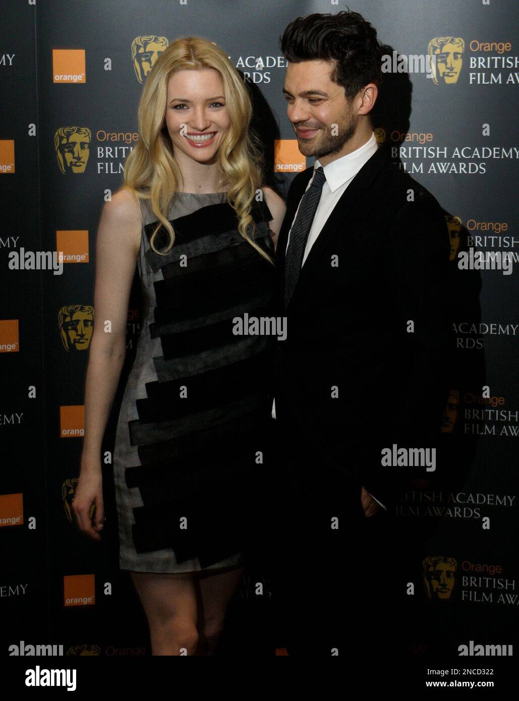 British actors Dominic Cooper, right, and Talulah Riley, left, after