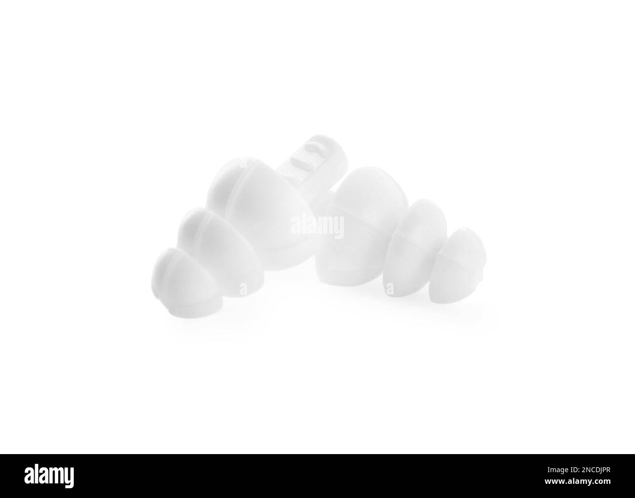 Pair of ear plugs isolated on white Stock Photo