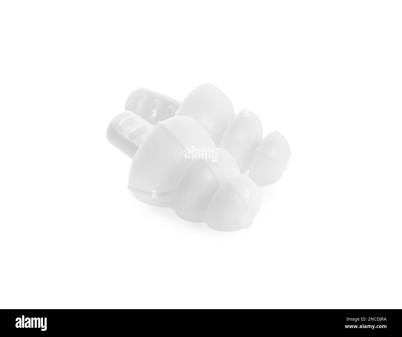 Pair of ear plugs isolated on white Stock Photo