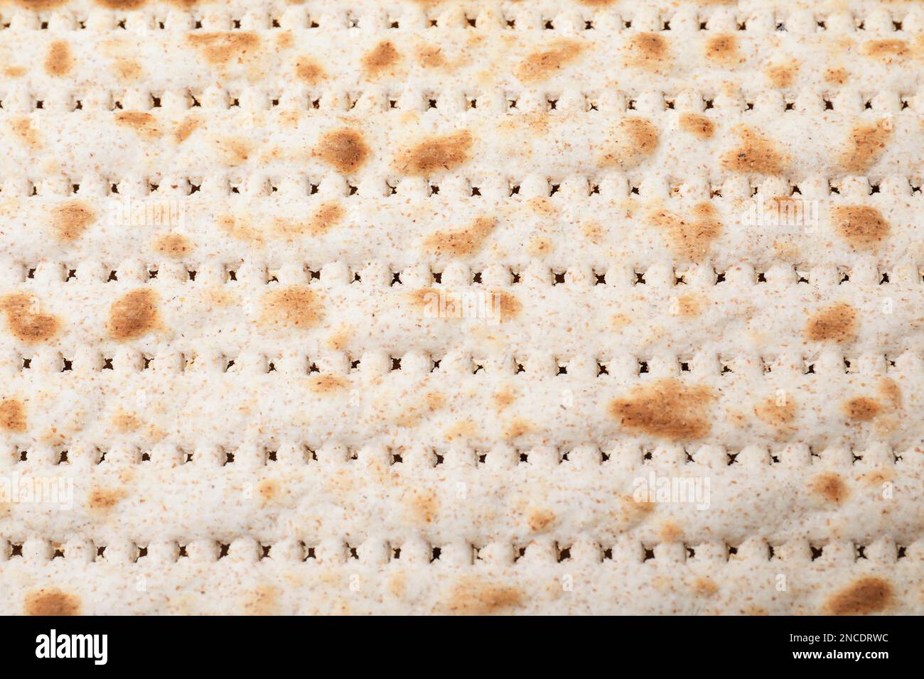 Traditional matzo as background, top view. Pesach celebration Stock