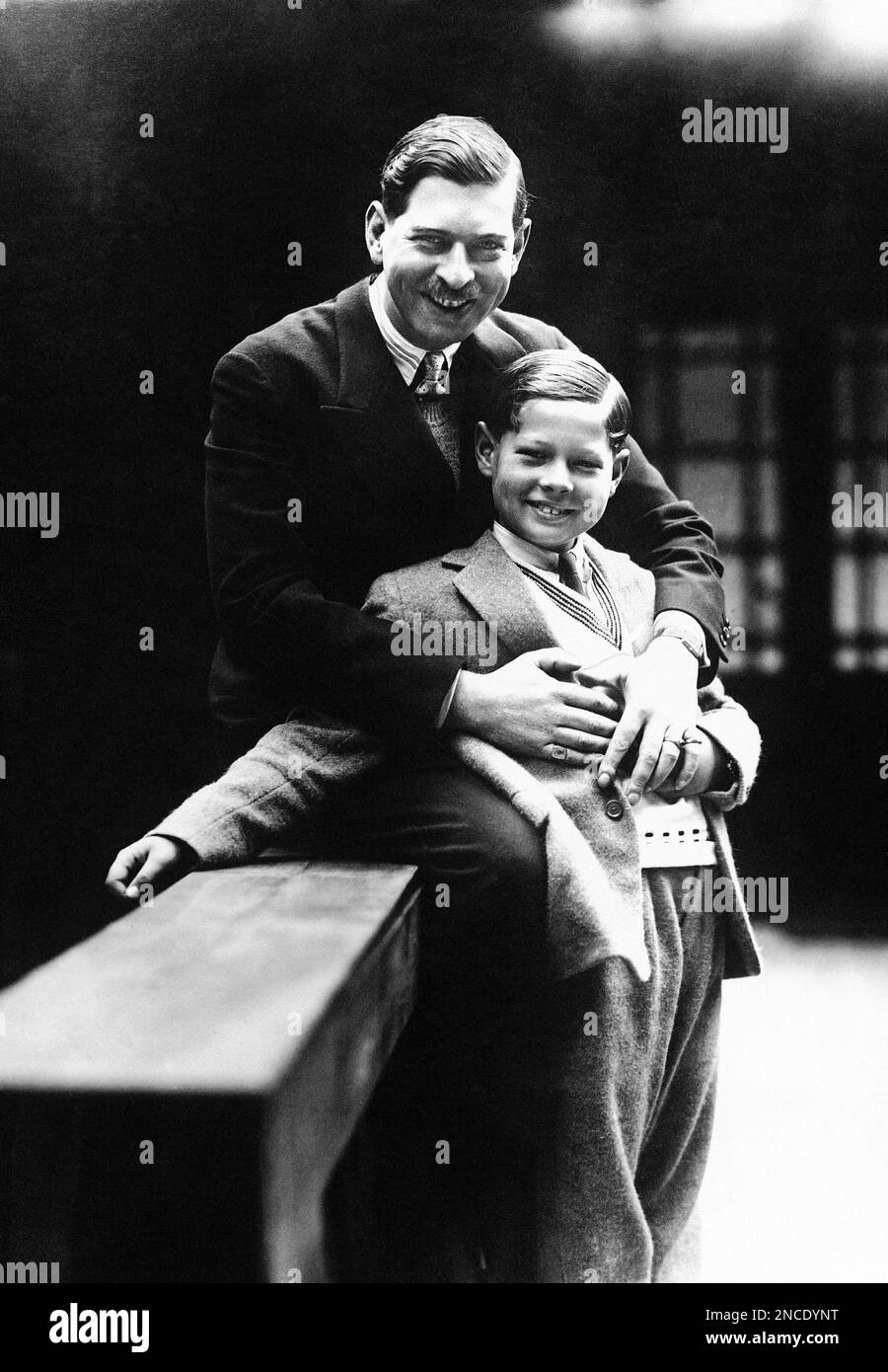 King Carol II and his son, Prince Michael in happy mood at the Royal ...
