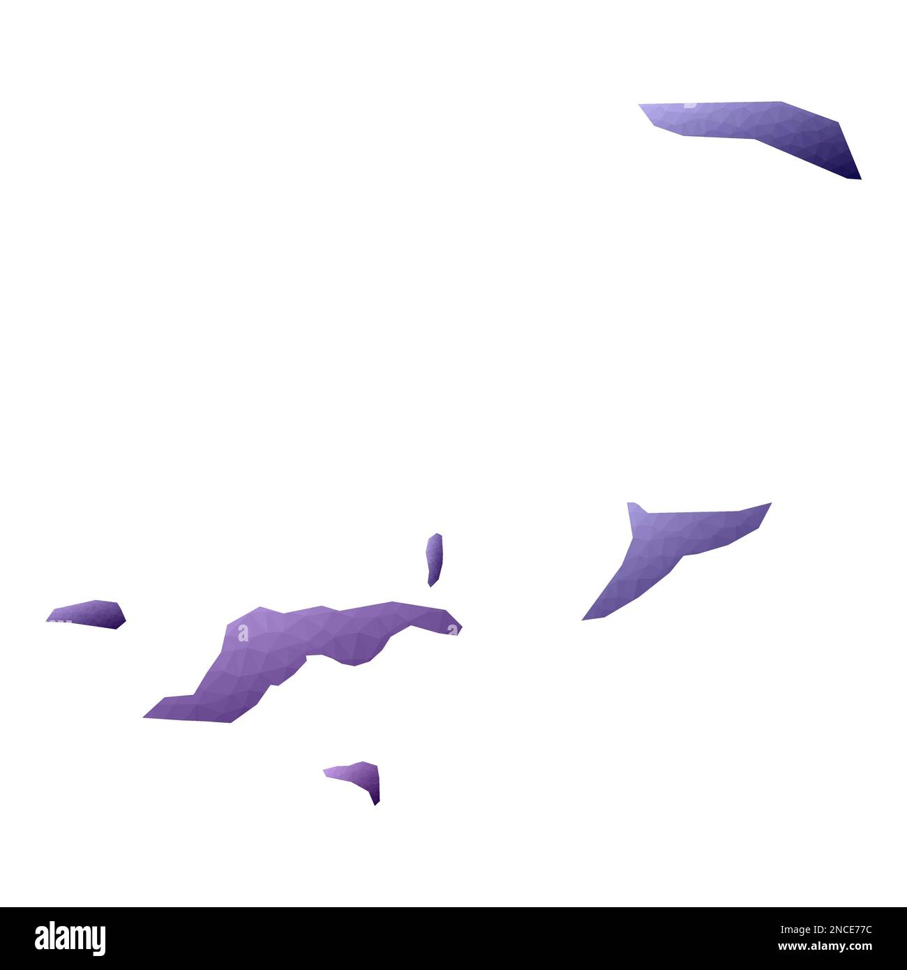 Virgin Islands (UK) map. Geometric style country outline. Popular