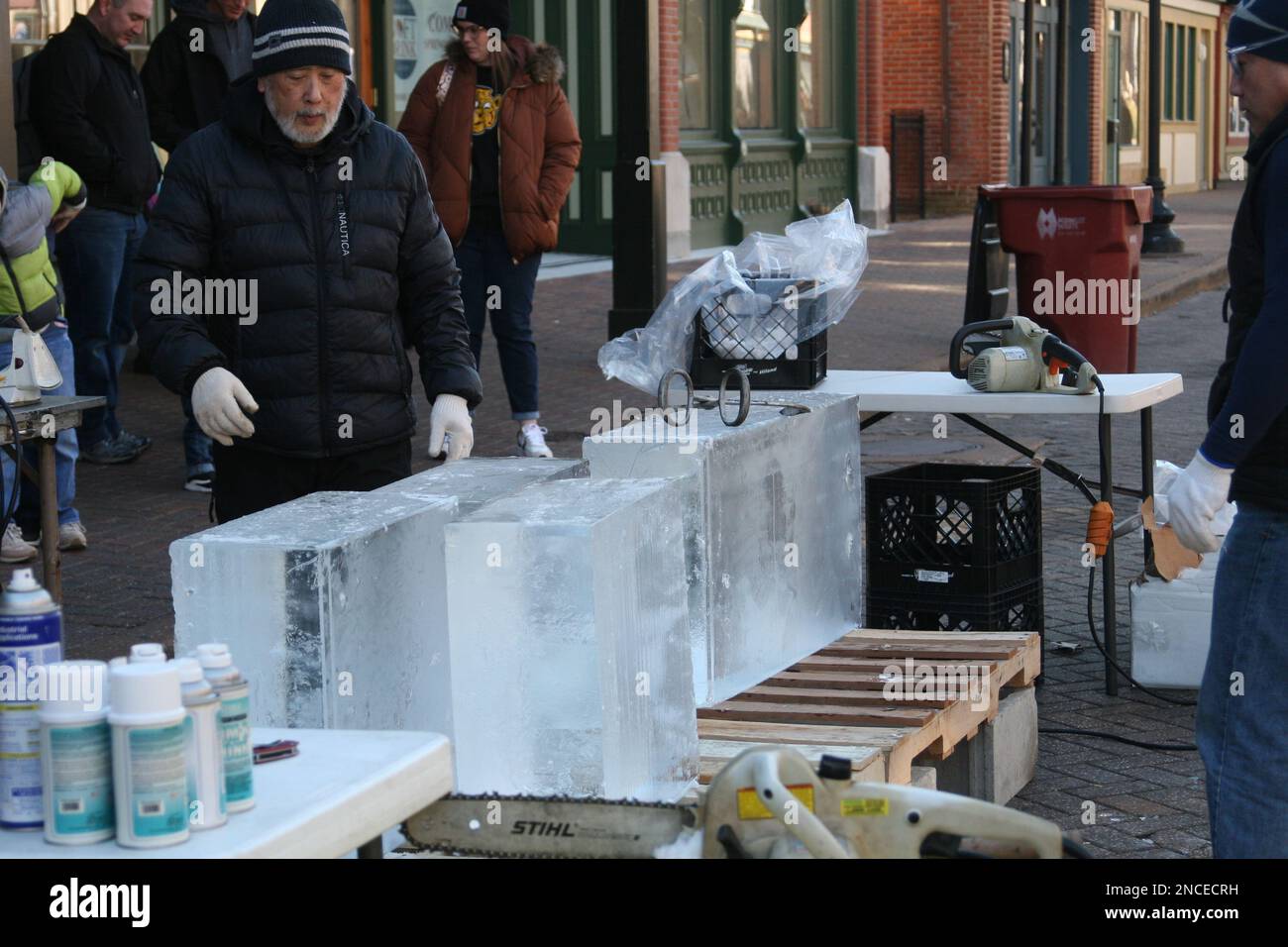 The annual ice festival in St. Charles, Missouri, USA Fete De Glace