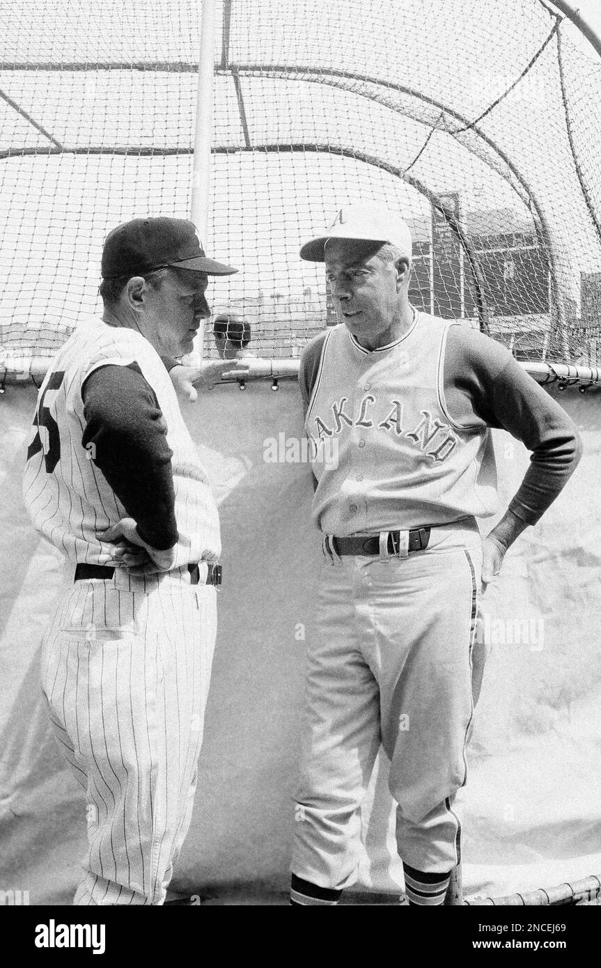 Joe DiMaggio as Oakland A's coach