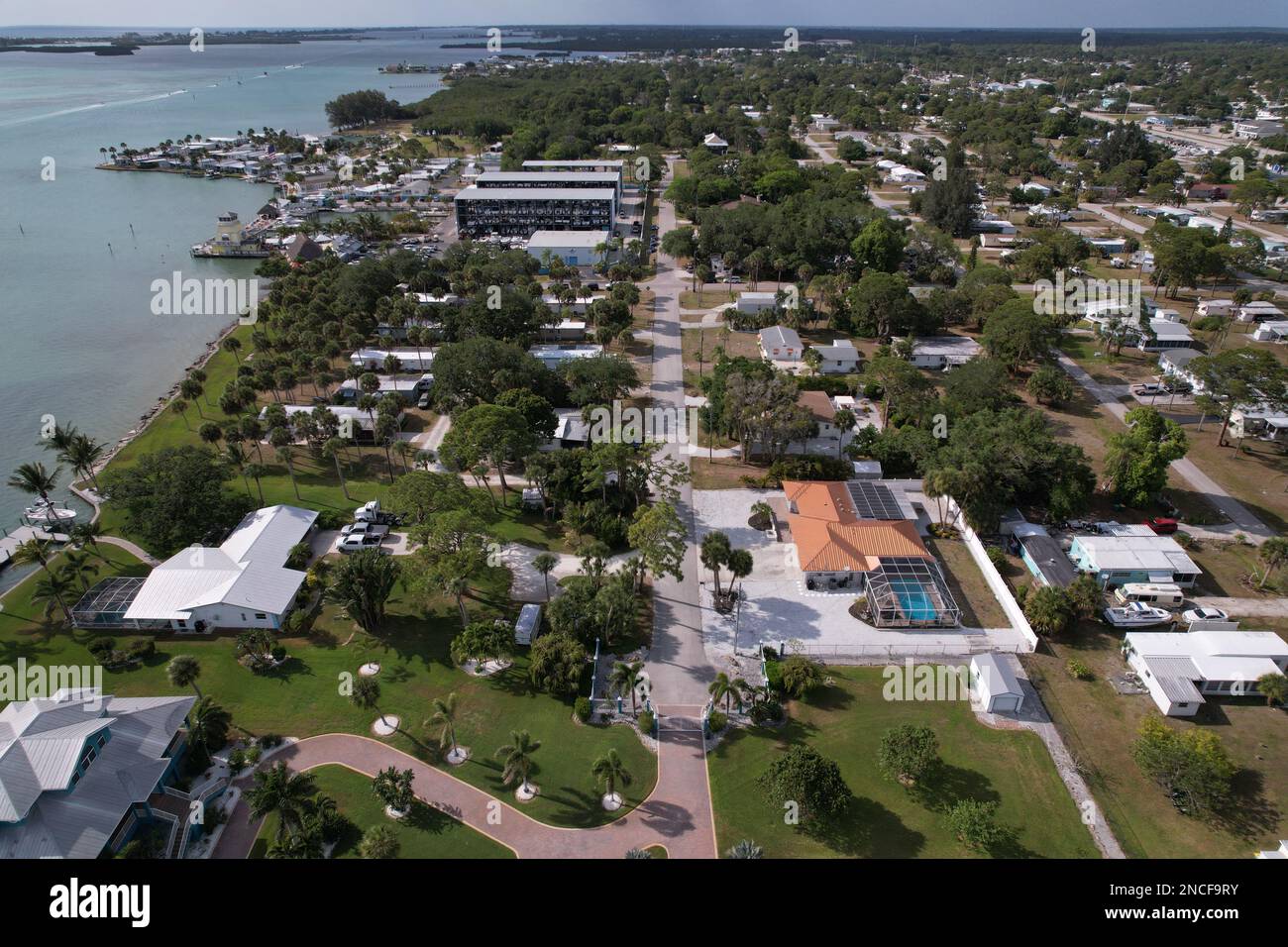 Aerial view of Englewood Florida waterfront Stock Photo Alamy