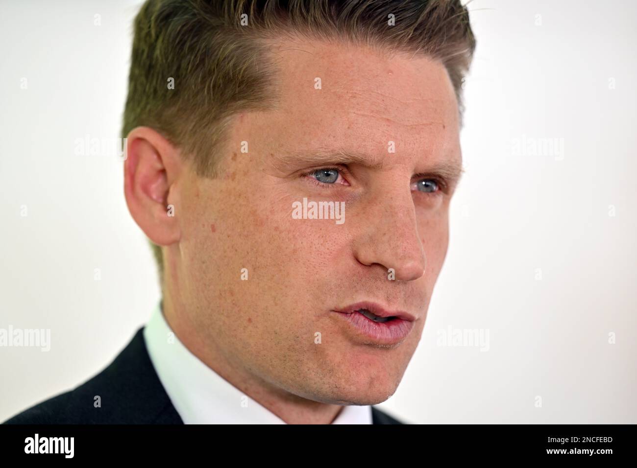 Shadow Minister for Defence Andrew Hastie at a press conference at