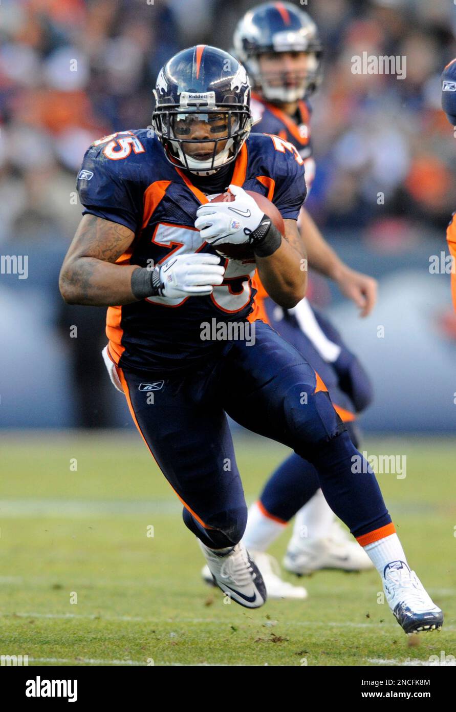 Denver Broncos running back Lance Ball (35) runs against the Houston