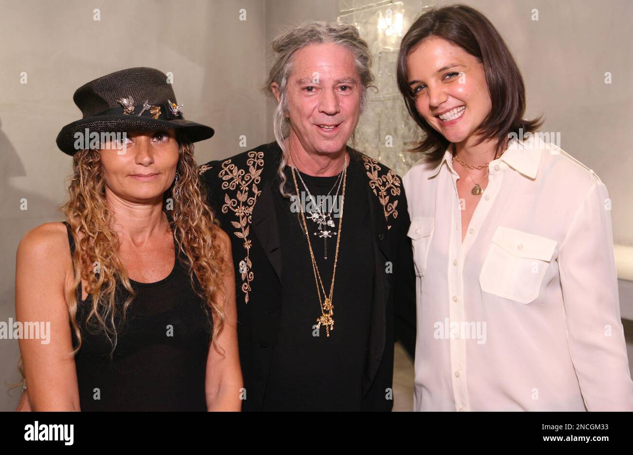 From left, Maxfield's Paola Russo, Tommy Perse, and Katie Holmes are ...