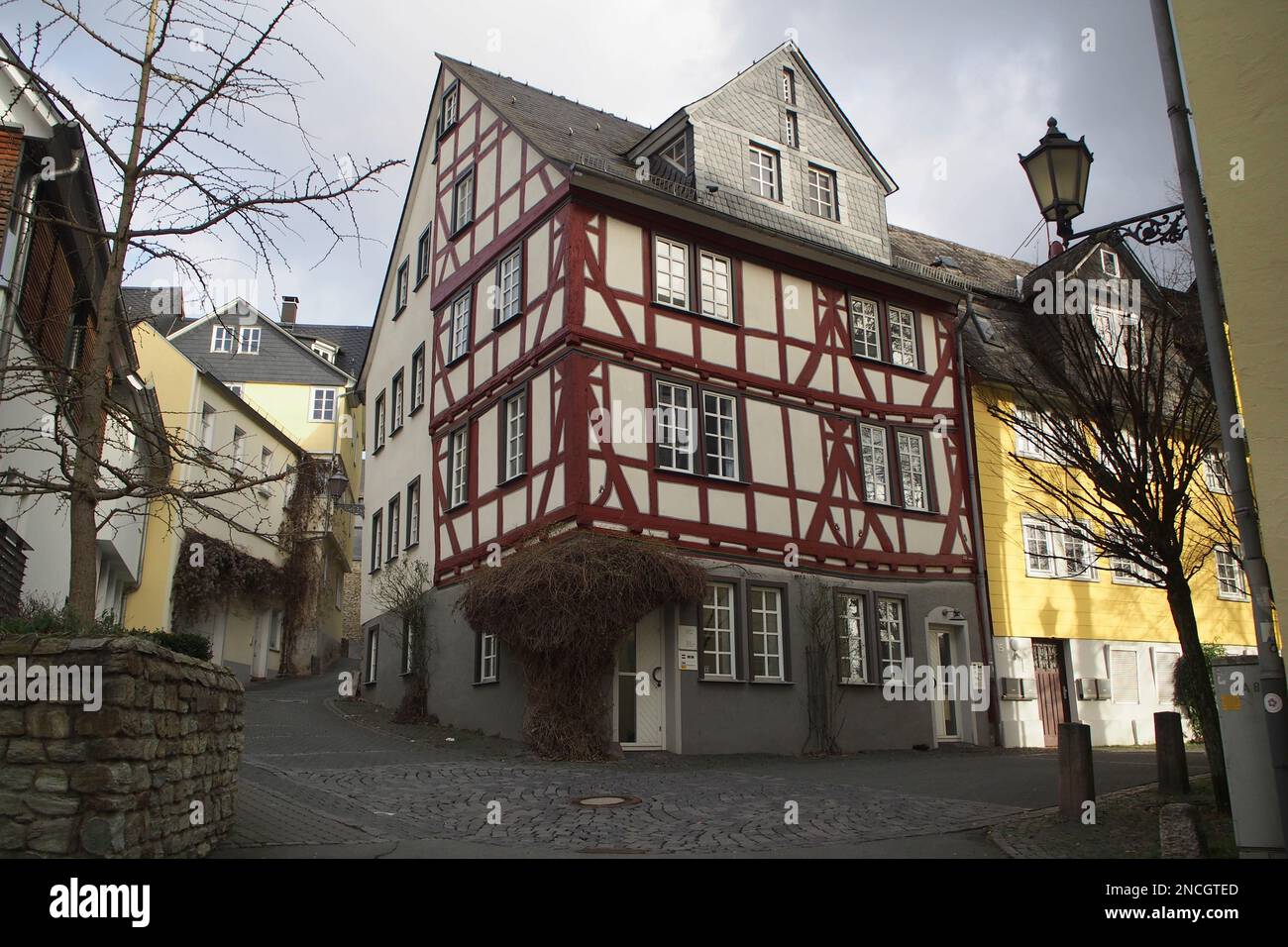Traditional timber-framed houses in the heart of the old town, Wetzlar, Germany Stock Photo