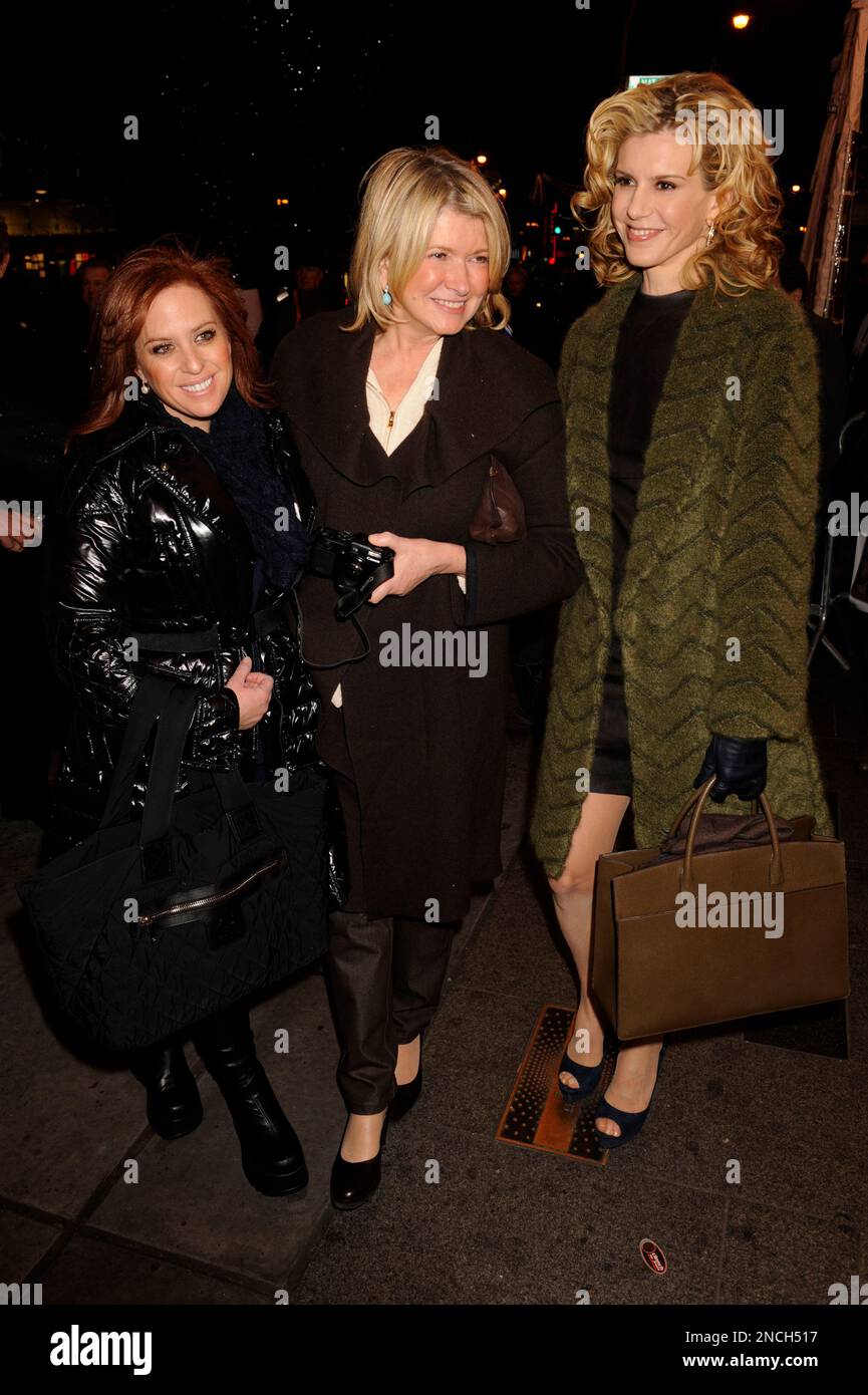 Jennifer Hutt, left, Martha Stewart, center, and her daughter, Alexis, arrive for the first-ever