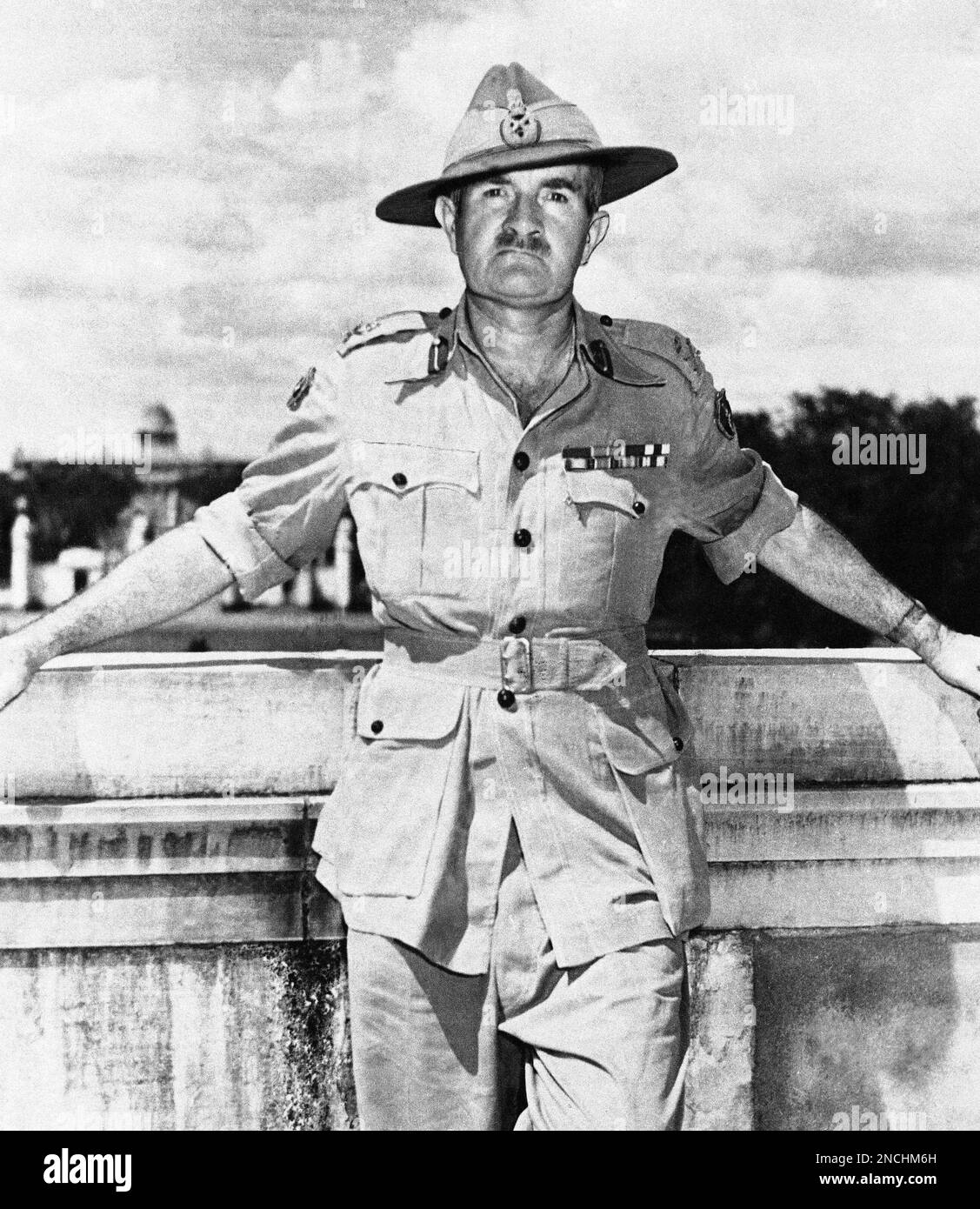 Britain's Lieutenant General Sir William J. Slim, commander of the 14th