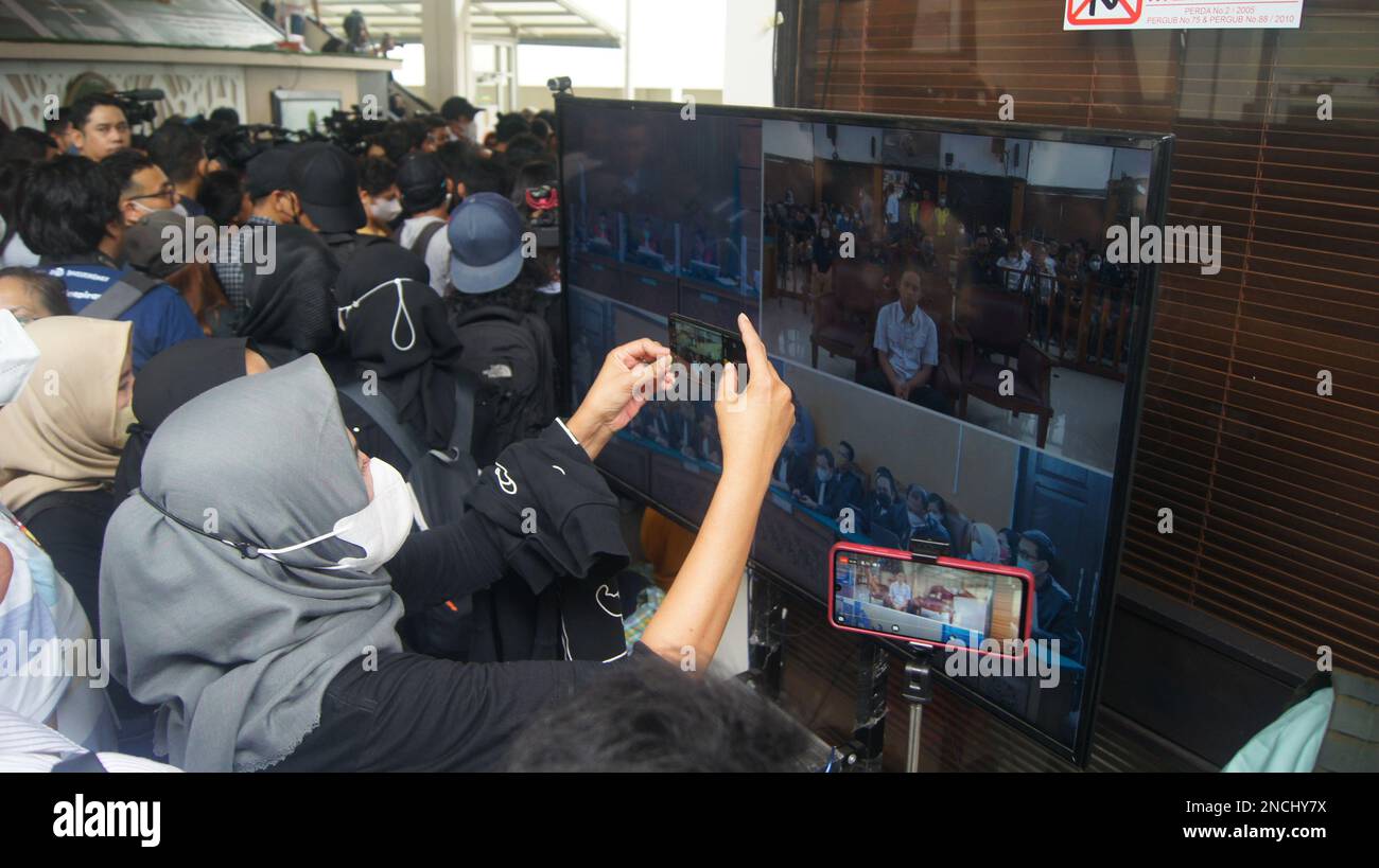 Jakarta, Jakarta, Indonesia. 15th Feb, 2023. Defendant Bharada Richard