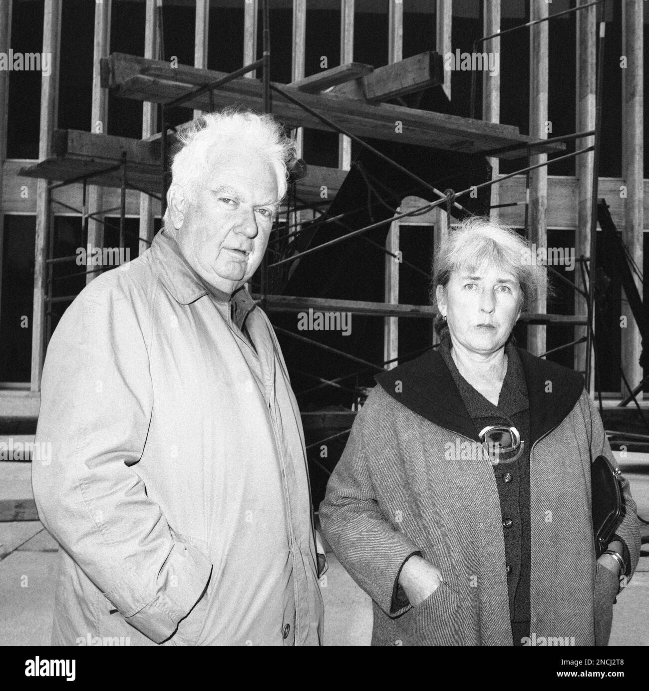 Sculptor Alexander Calder and his wife Louisa James at Lincoln Center