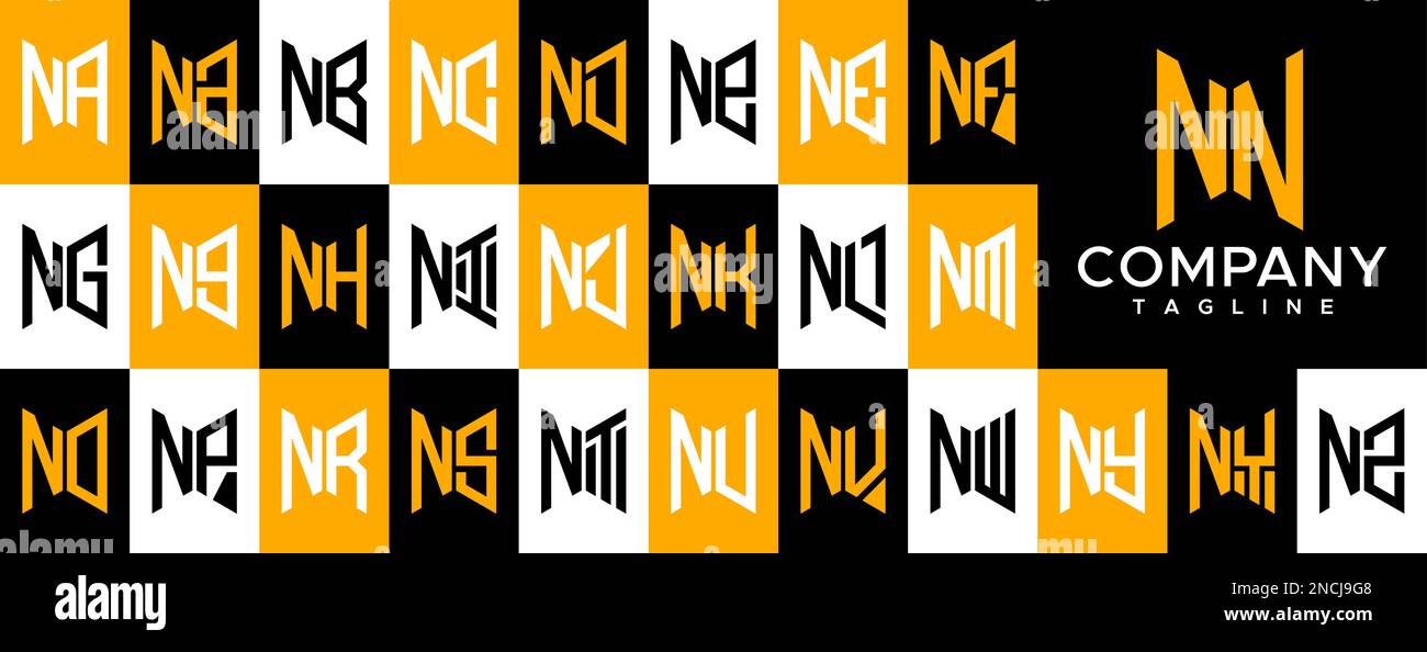 Modern abstract initial NN N letter logo design. Simple N logo vector template. Stock Vector