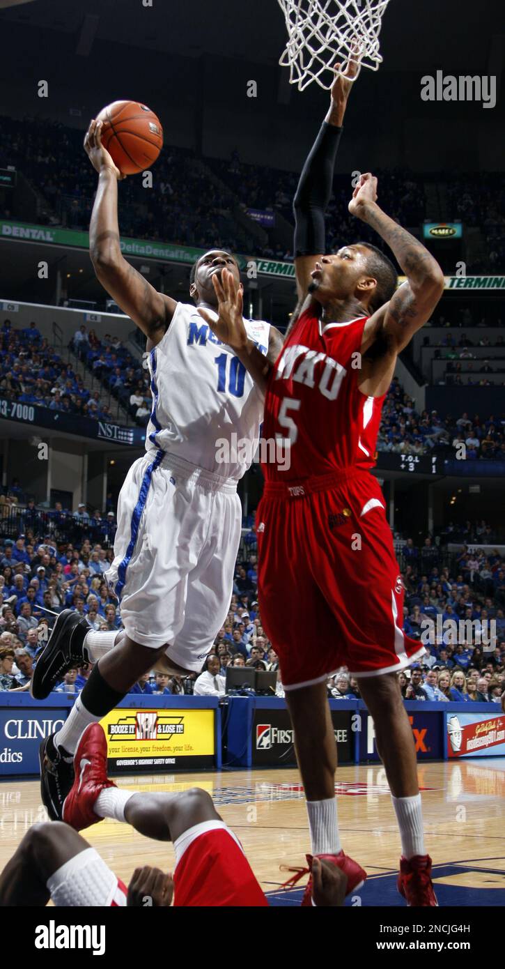 Memphis forward Tarik Black (10) shoots defended by defended by Western