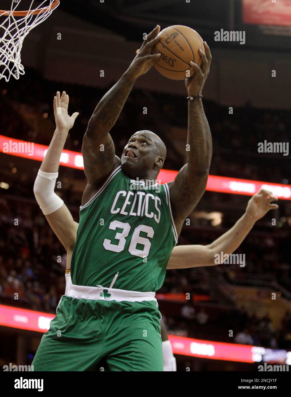 Boston Celtics center Shaquille O'Neal (36) in an NBA basketball game ...