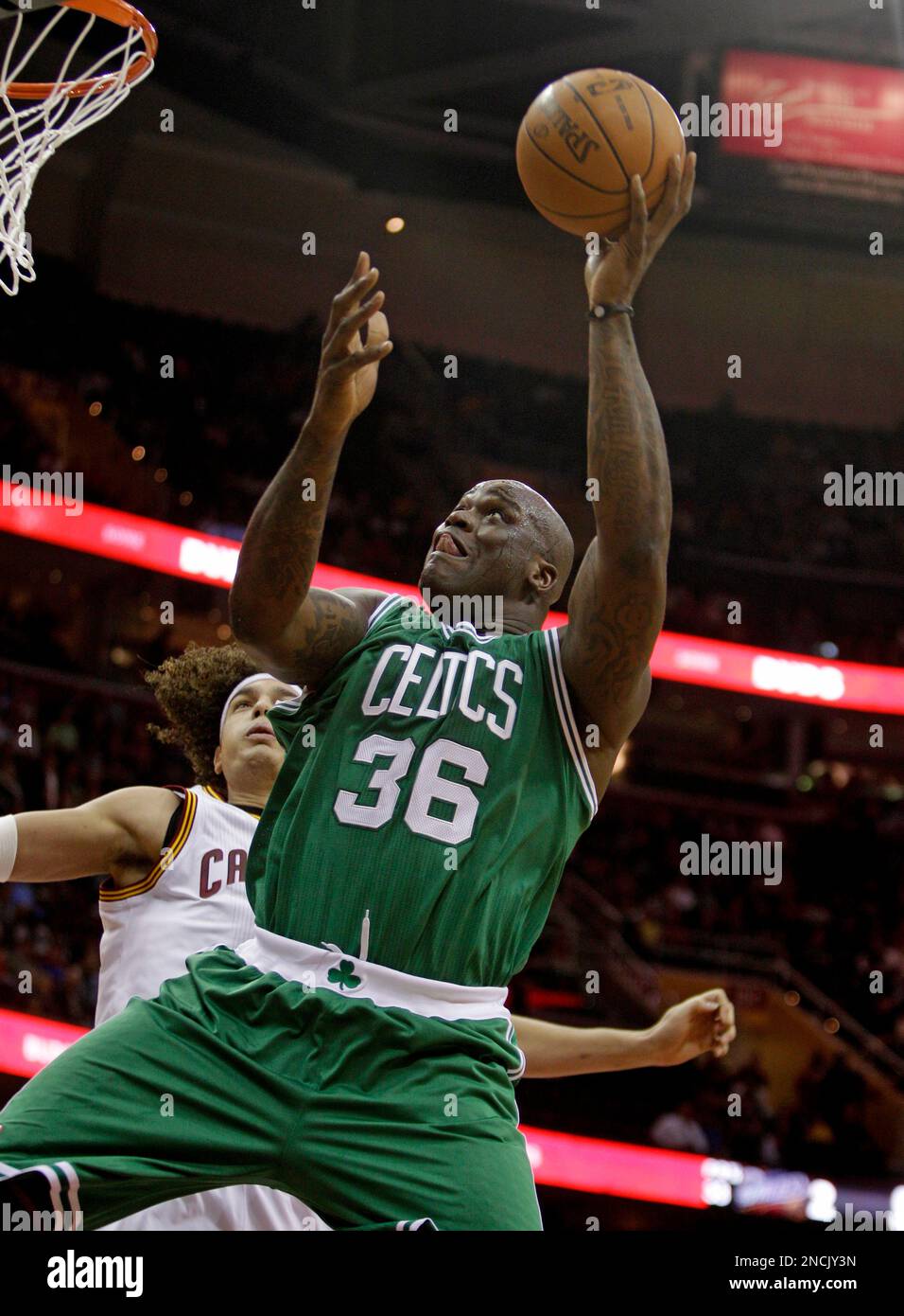 Boston Celtics center Shaquille O'Neal (36) in an NBA basketball game ...