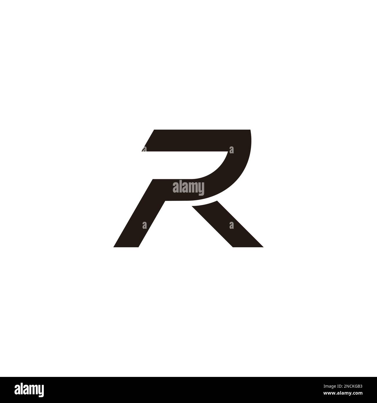 letter pr linked simple line geometric logo vector Stock Vector