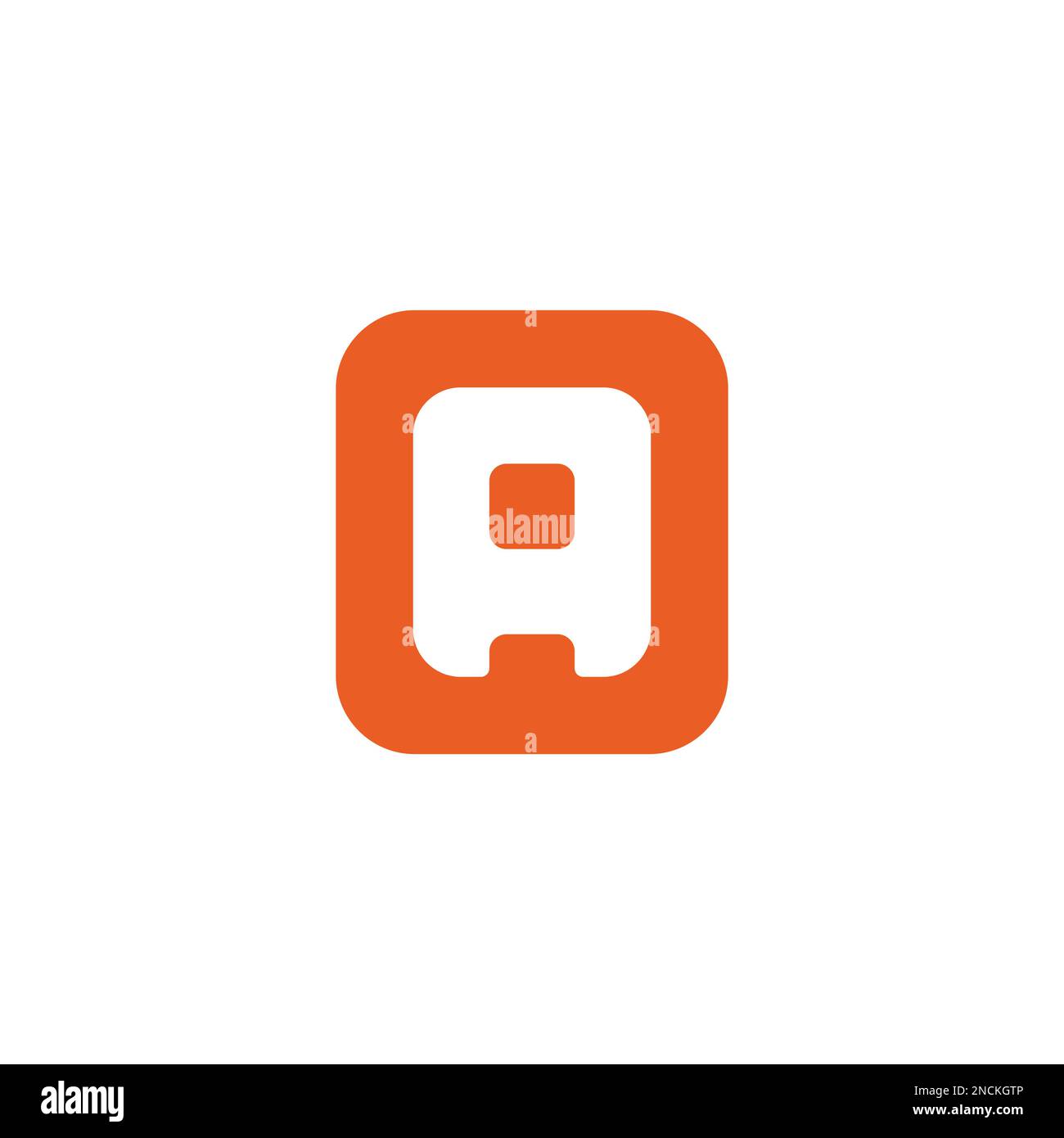 letter a square cute logo vector Stock Vector