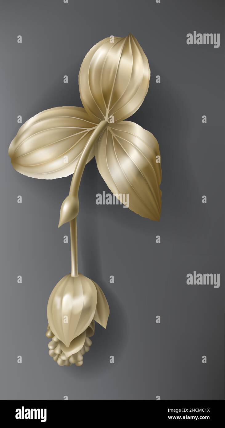 Botanical background with gold leaves on a white background. Vector  illustration Stock Vector Image & Art - Alamy