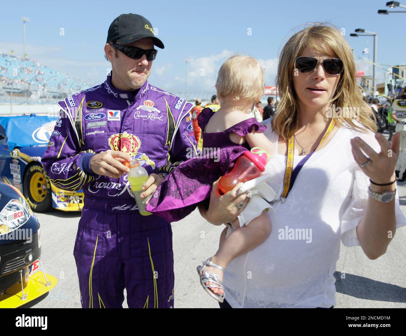 NASCAR driver Matt Kenseth and his wife, Katie and daughter, Kaylin