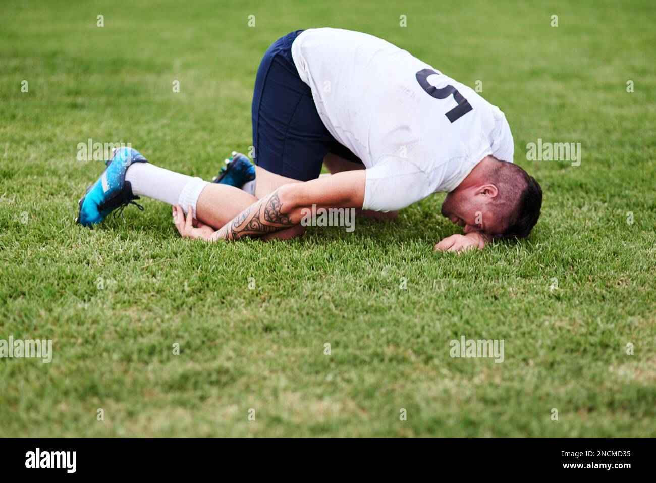 Quit or make a comeback. The choice is yours. a young man face down in