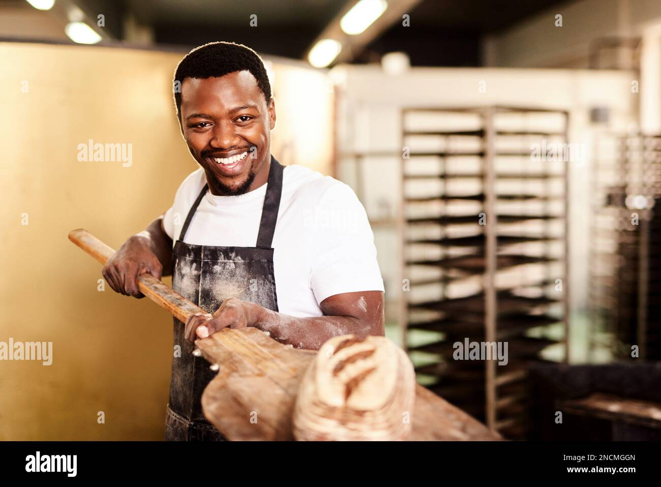 You wont get it this good anywhere else a male baker removing freshly