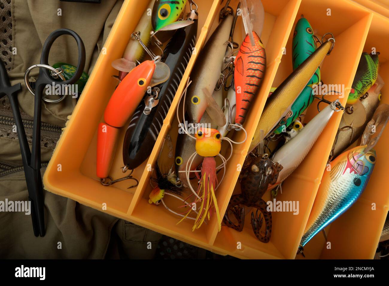 https://c8.alamy.com/comp/2NCMYJA/fishing-equipment-artificial-bait-used-to-fish-fisherman-bait-box-beautiful-background-sport-illustration-outdoor-water-sports-apparatus-items-2NCMYJA.jpg