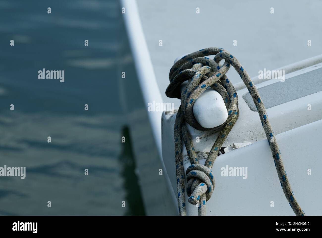 Abstract close up, sail boat mooring rope, concept illustration, harbour  equipment, device to secure ship on jetty Stock Photo - Alamy